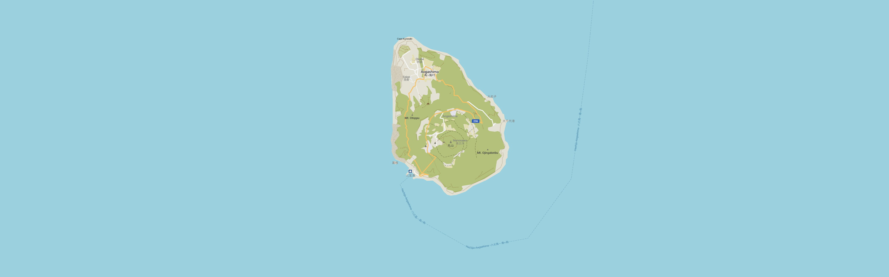 Map of Aogashima Island