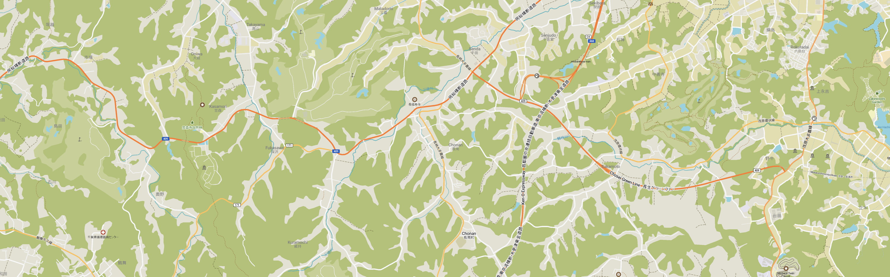 A Detail of a map of Chonan Machi.