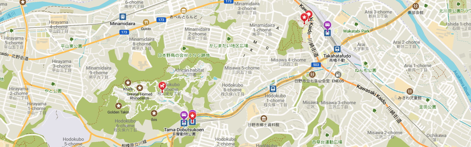Detail of map of Hino