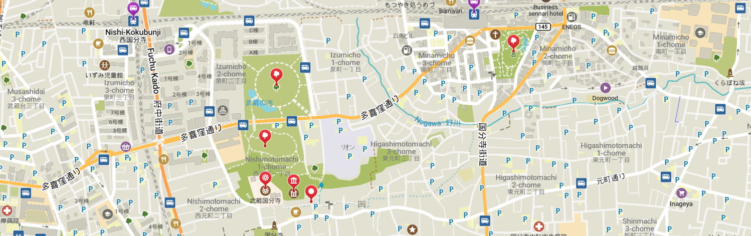 Detail of map of Kokubunji
