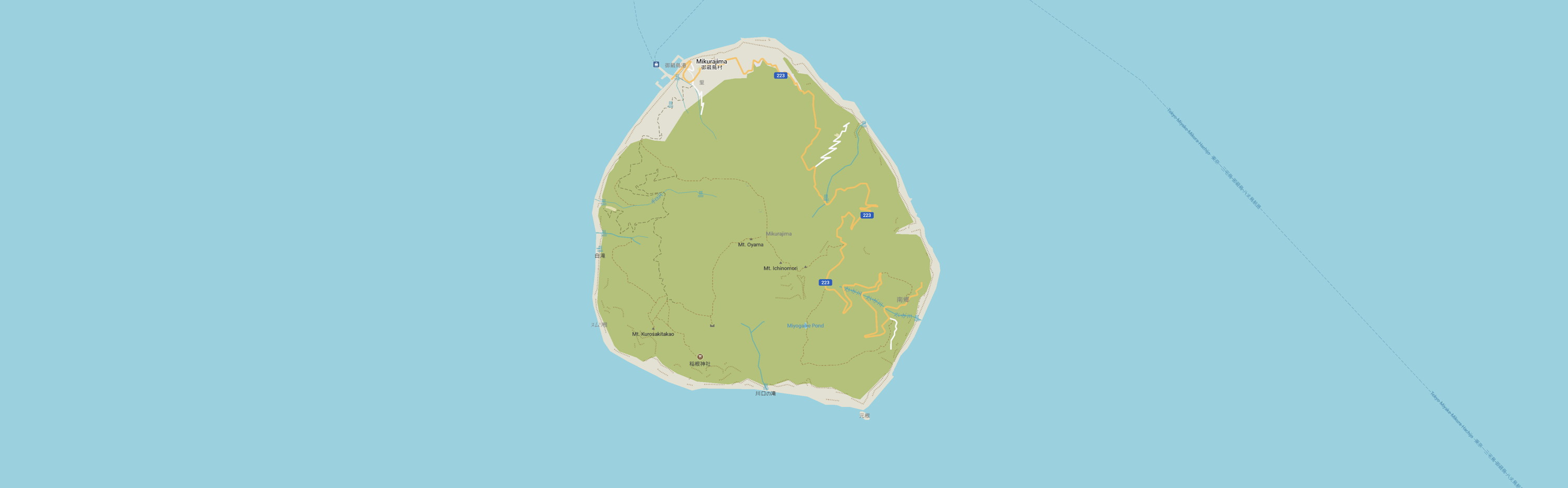 A map of Mikurajima