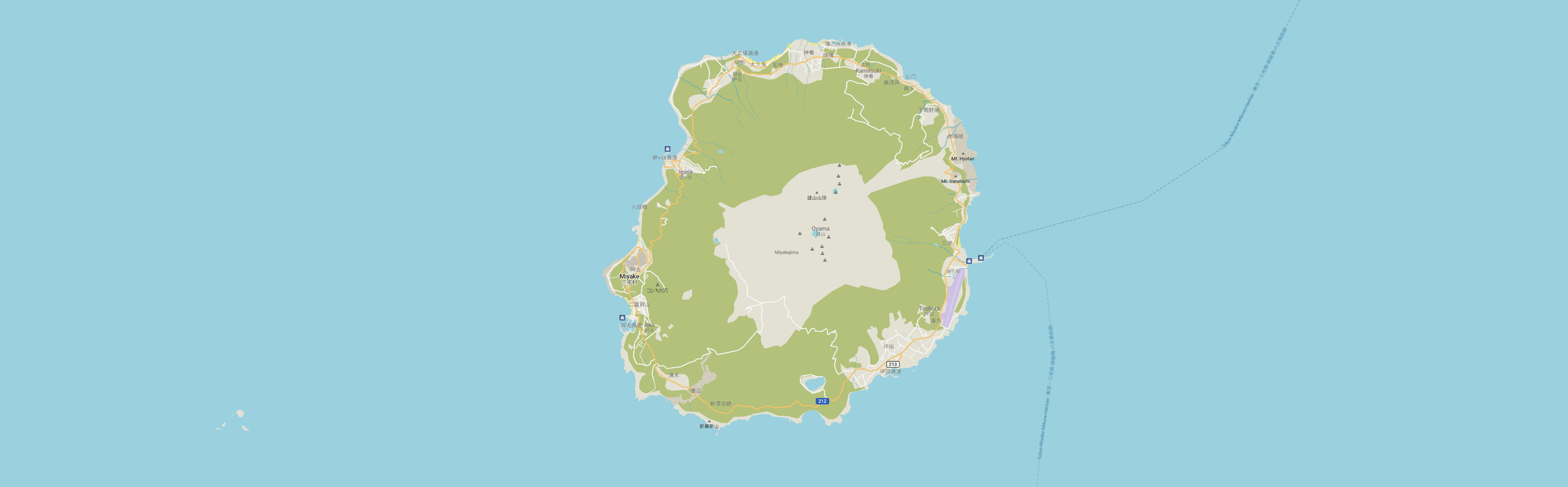 A map of Miyakejima