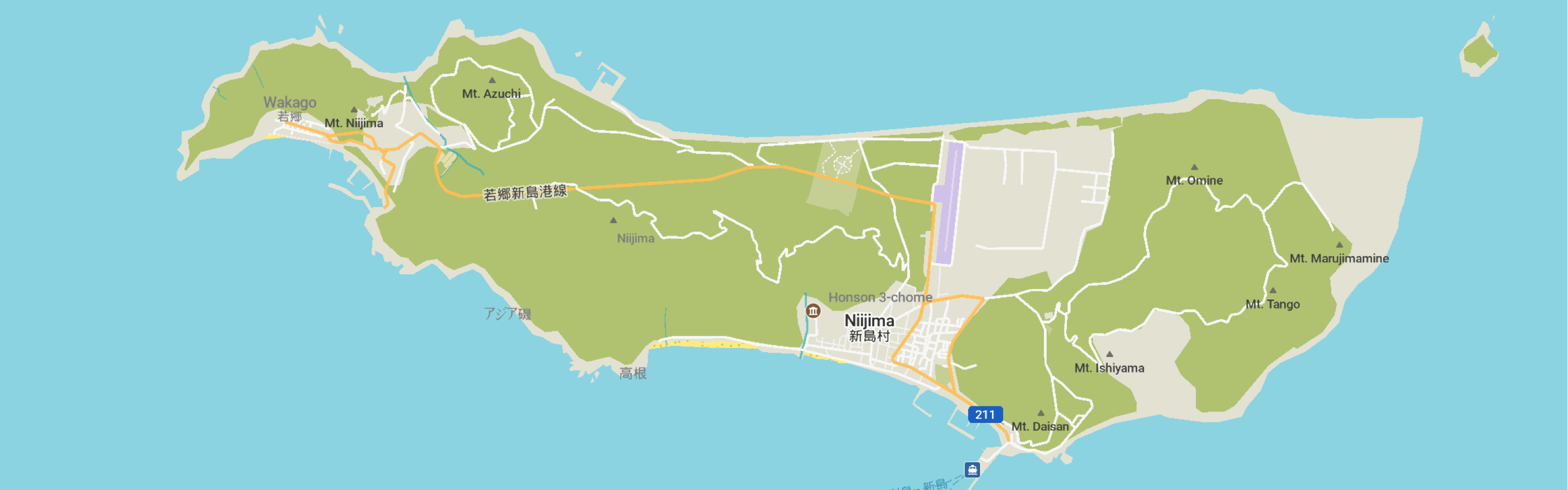 Map of Niijima Island