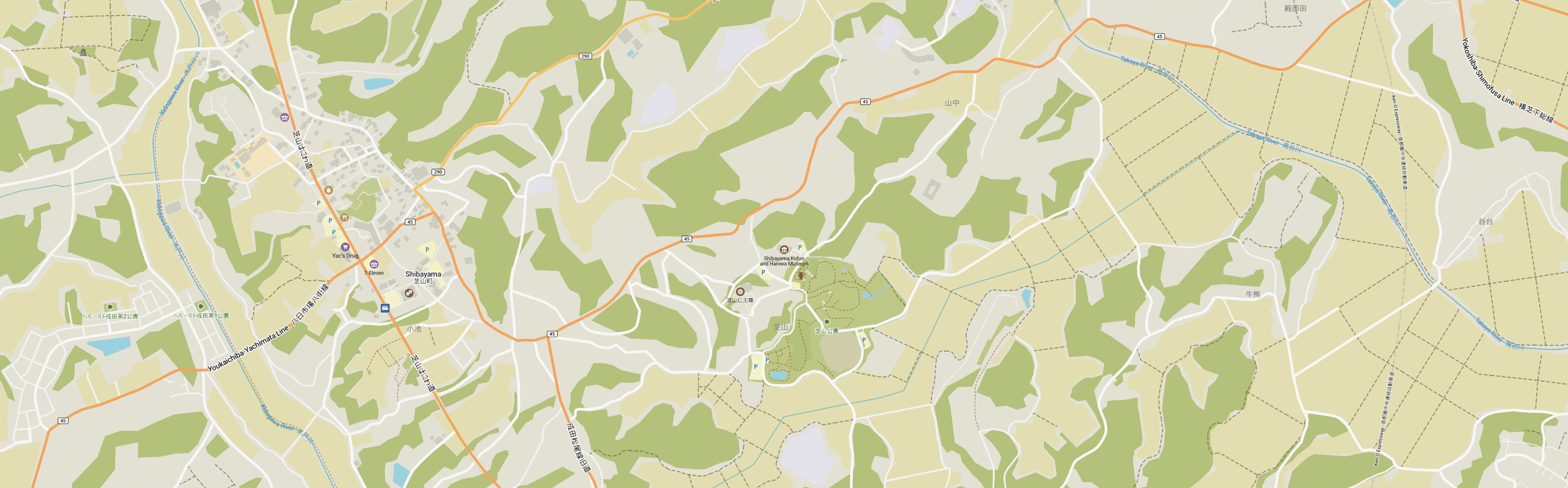 Detail of a map of Shibayama Machi.