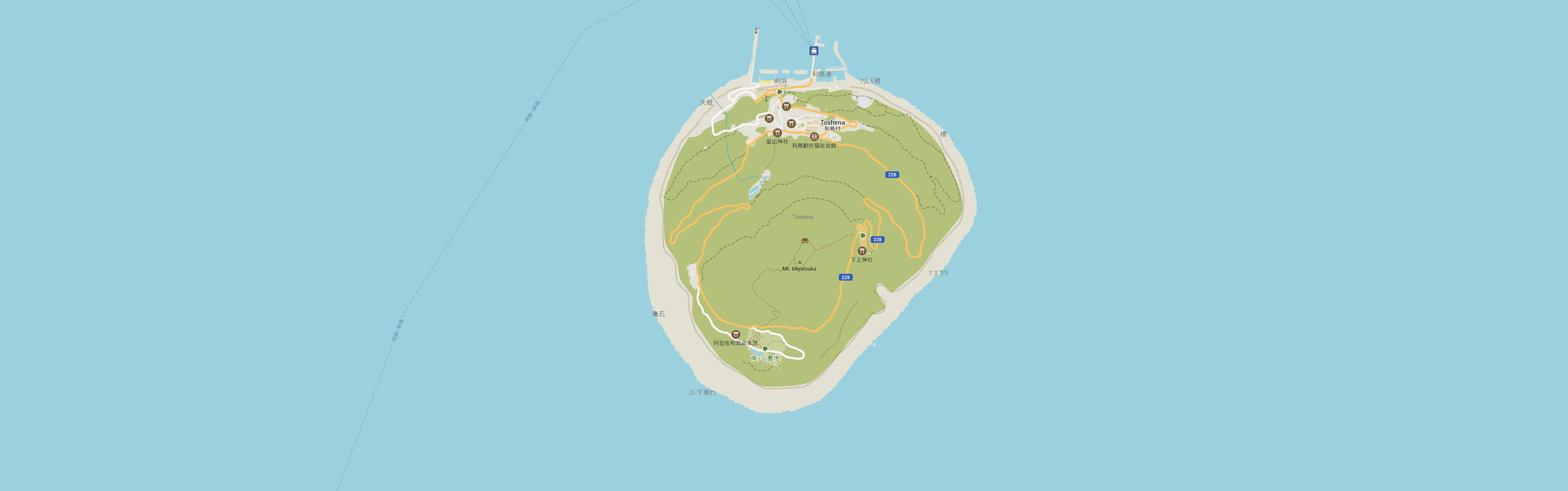 A map of Toshima Island